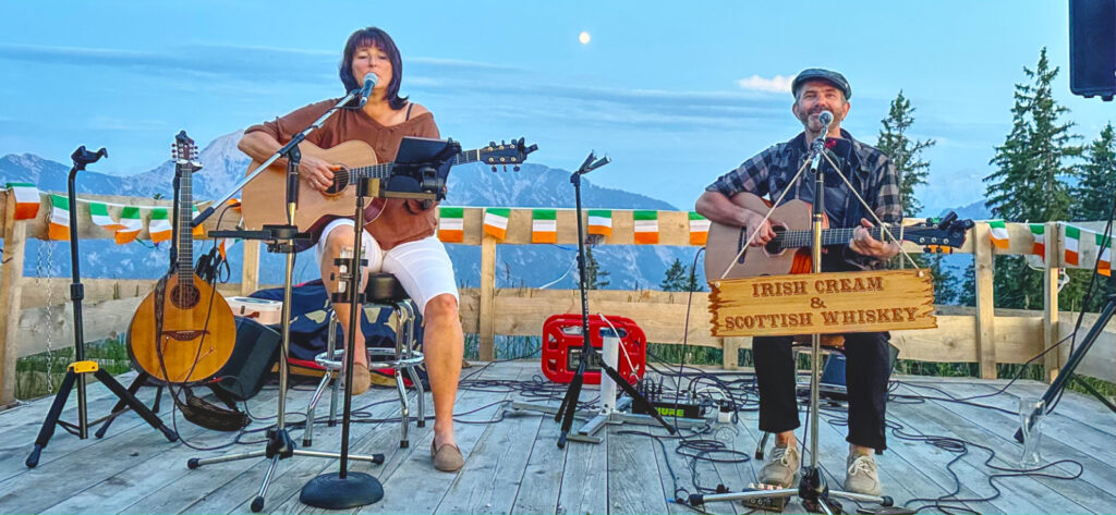 Unternberg Alm Ruhpolding, Irish Cream & Scottish Whiskey, Irish Folk & Scottish Music, Claudia und Tom Bährle, das Irish Folk Duo aus. dem Chiemgau.