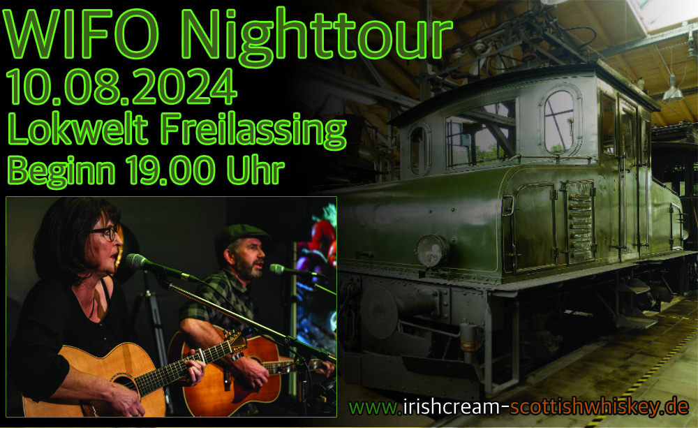 Wifo Nighttour 2024, 10.08.2024, Irish Cream & Scottish Whiskey, Irish Folk & Scottish Music, Claudia und Tom Baehrle, das Irish Folk Duo aus dem Chiemgau