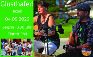 Glusthaferl Inzell, Irish Cream & Scottish Whiskey, Irish Folk & Scottish Musik, Bährle Claudia und Thomas das Irish Folk Duo aus dem Chiemgau.