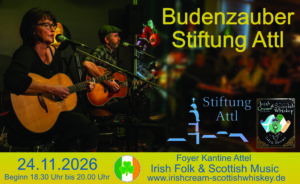 Irish Cream & Scottish Whiskey, Stiftung Attel, Irish Folk & Scottish Music, Bährle Claudia und Thomas das Irish Folk Duo aus dem Chiemgau